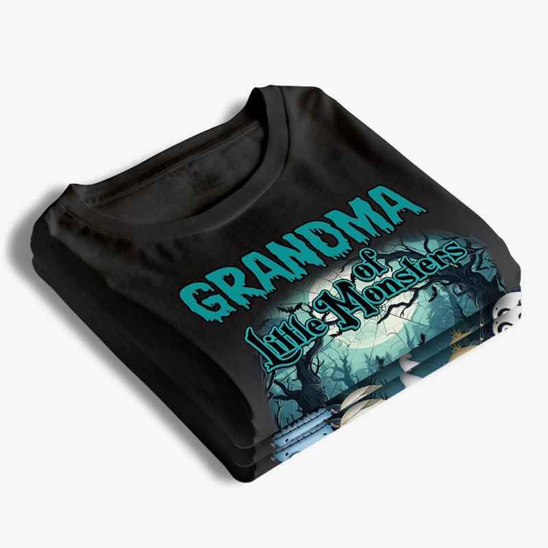 Custom T-shirt, Premium T-shirt, Hoodie - Personalized Halloween Birthday Gifts For Mom, Grandma - Little Monsters, Big Love