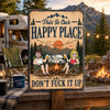 Custom Home Decor Metal Sign - Personalized Birthday Camping Gifts For Campers, Husband And Wife, Him And Her - Campsite, Best Side