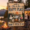 Custom Home Decor Metal Sign - Personalized Birthday Camping Gifts For Campers, Husband And Wife, Him And Her - Campsite, Best Side