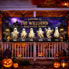 Custom Haunted Home Outdoor Banner - Personalized Halloween Decor Gifts For For Mom, Dad, Brother, Sister - Beware Of Our House
