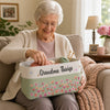 Custom Storage Basket - Personalized Birthday Gifts For Mom, Grandma - Blooming With Family Love