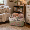 Custom Storage Basket - Personalized Birthday Gifts For Mom, Grandma - Blooming With Family Love