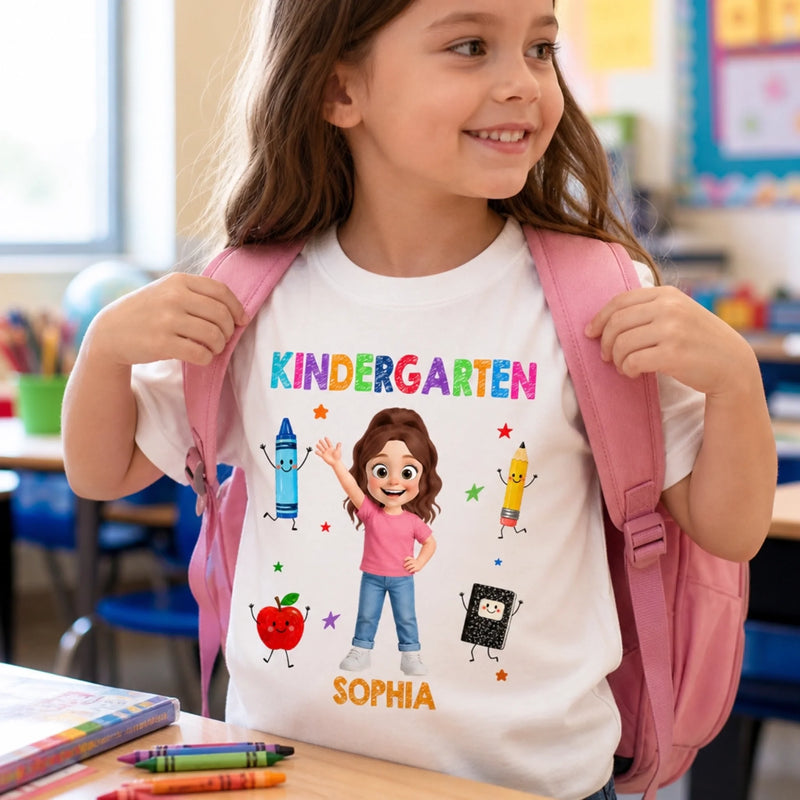 Custom Youth T-shirt - Personalized Back To School Gift For Kids - Ready For New Adventures