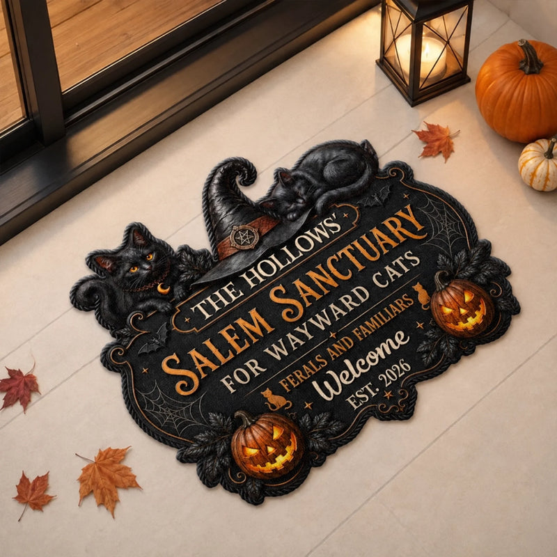 Custom Shaped Doormat - Personalized Halloween Decor Birthday Gifts For Mom, Dad, Brother, Sister, Kids - Spooky Season Together
