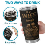 Custom Tumbler - Personalized Anniversary Wedding Gifts For Husband And Wife, Him And Her - My queen, Forever And Always