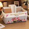 Custom Storage Basket - Personalized Bookish Gifts For Book Lovers, Bookworms, Readers - Reading Is My Treasure