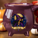 Custom Witchy Cauldron Coffee Mug - Personalized Halloween Gifts For Witch, Wife, Daughter, Besties, Sisters, Granddaughter, Grandma, Mom, Yourself - Moonlit Witch Vibes