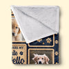 Custom Photo Blanket - Personalized Pet Memorial Sympathy Gifts For Dogs, Cats - Paw Prints On My Heart