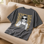 Custom Photo Comfort T-Shirt - Personalized Graduation Gifts For Daughter, Granddaughter - Caps Off To Success