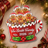 Custom Gingerbread Acrylic Ornament - Personalized Christmas Birthday Gifts For Mom, Dad, Brother, Sister - Our Sweet Little Family