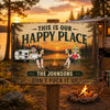 Custom Home Decor Metal Sign - Personalized Birthday Camping Gifts For Campers, Husband And Wife, Him And Her - Summer Campsite Vibes