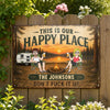 Custom Home Decor Metal Sign - Personalized Birthday Camping Gifts For Campers, Husband And Wife, Him And Her - Summer Campsite Vibes