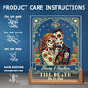 Custom Photo Day Of The Dead Shaped 3D LED Walnut Night Light - Personalized Anniversary Wedding Gifts For Husband And Wife, Him And Her - Eternal Love, Timeless Glow