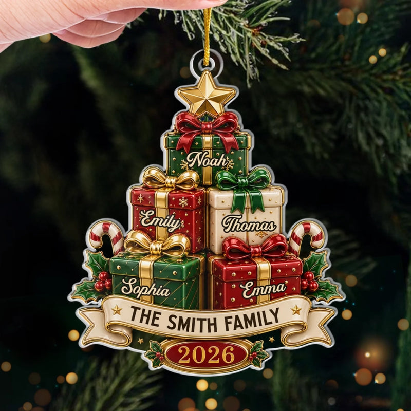 Custom Acrylic Ornament - Personalized Christmas Birthday Gifts For Mom, Dad, Brother, Sister - Wrapped In Love Always
