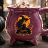 Custom Witchy Cauldron Coffee Mug - Personalized Halloween Gifts For Witch, Wife, Daughter, Besties, Sisters, Granddaughter, Grandma, Mom, Yourself - Moonlit Witch, Golden Magic