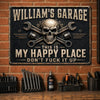 Custom Home Decor Metal Sign - Personalized Birthday Gifts For Husband, Son, Grandson, Brother, Grandpa, Dad, Yourself, Mechanic - Just Fix It Yourself