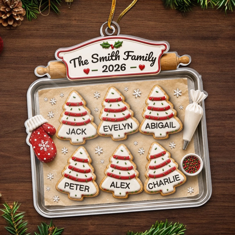 Custom Acrylic Ornament - Personalized Christmas Birthday Gifts For Mom, Dad, Brother, Sister - Joy Feels Like Family