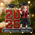 Custom Acrylic Ornament - Personalized Christmas Graduation Gifts For Him, Her - The Future Belongs To You