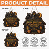 Custom Wood Sign -  Personalized Halloween Decor Birthday Gifts For Mom, Dad, Brother, Sister - Spooky Cats Welcome Here