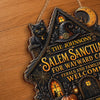 Custom Wood Sign -  Personalized Halloween Decor Birthday Gifts For Mom, Dad, Brother, Sister - Spooky Cats Welcome Here