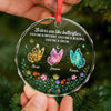 Custom Circle Glass Ornament - Personalized Best Friend Christmas Birthday Gifts For Women, Besties, Sisters, BFF - Sisters Are Forever Friends