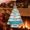Custom Sea Glass Acrylic Ornament - Personalized Christmas Birthday Gifts For Mom, Dad, Brother, Sister - Christmas Love Never Fades