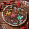 Custom Circle Glass Ornament - Personalized Best Friend Christmas Birthday Gifts For Women, Besties, Sisters, BFF - Our Bond Never Fades