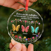 Custom Circle Glass Ornament - Personalized Best Friend Christmas Birthday Gifts For Women, Besties, Sisters, BFF - Our Bond Never Fades