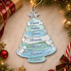 Custom Sea Glass Acrylic Ornament - Personalized Christmas Birthday Gifts For Mom, Dad, Brother, Sister - Holiday Traditions Last Forever