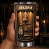 Custom Tumbler - Personalized Birthday Hunting Gifts For Hunters, Husband, Son, Grandson, Brother, Grandpa, Dad, Yourself - Born To Hunt Wild