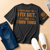 Custom Mechanic T-Shirt - Personalized Birthday Gifts For Husband, Son, Grandson, Brother, Grandpa, Dad, Yourself - Fixing Made Simple