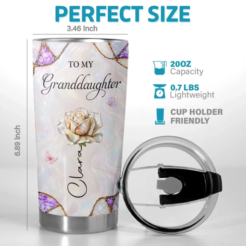 Custom Tumbler - Personalized Birthday Gifts For Daughter, Granddaughter - Forever My Precious Girl