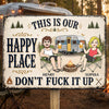 Custom Home Decor Metal Sign - Personalized Birthday Camping Gifts For Campers, Husband And Wife, Him And Her - Best Camping Buddies Forever