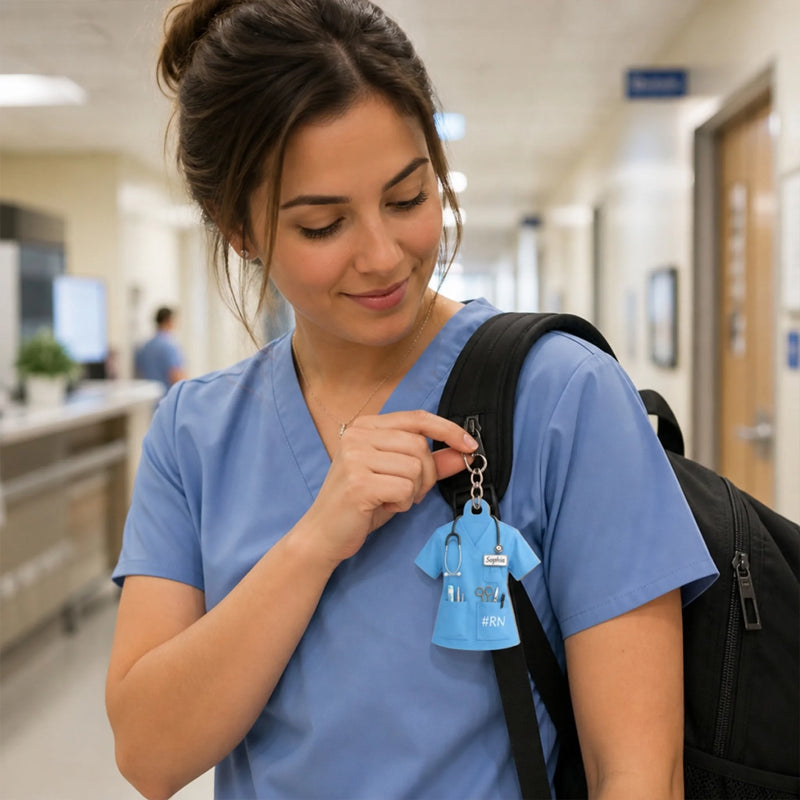 Custom Shaped Acrylic Keychain - Personalized Birthday Gifts For Nurse - Care Is My Calling
