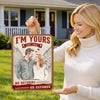 Custom Photo Wood Sign - Personalized Anniversary Wedding Gifts For Husband And Wife, Him And Her - I'm Yours, No Returns