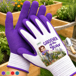 Custom Coated Grip Gardening Gloves - Personalized Birthday Garden Gifts For Gardeners, Women - Garden Days Happy Hearts