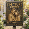Custom Photo Home Decor Metal Sign - Personalized Anniversary Wedding Gifts For Husband And Wife, Him And Her - Yours Forever And Always