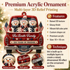 Custom Snowman Premium 3D Ornament - Personalized America 250th Anniversary Christmas Gifts For Mom, Dad, Brother, Sister - Celebrating Home And Holiday