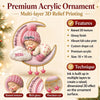 Custom First Christmas Premium 3D Ornament - Personalized Christmas Baby Shower, Gender Reveal Gifts For New Moms, New Dads, New Parents - My Very First Christmas