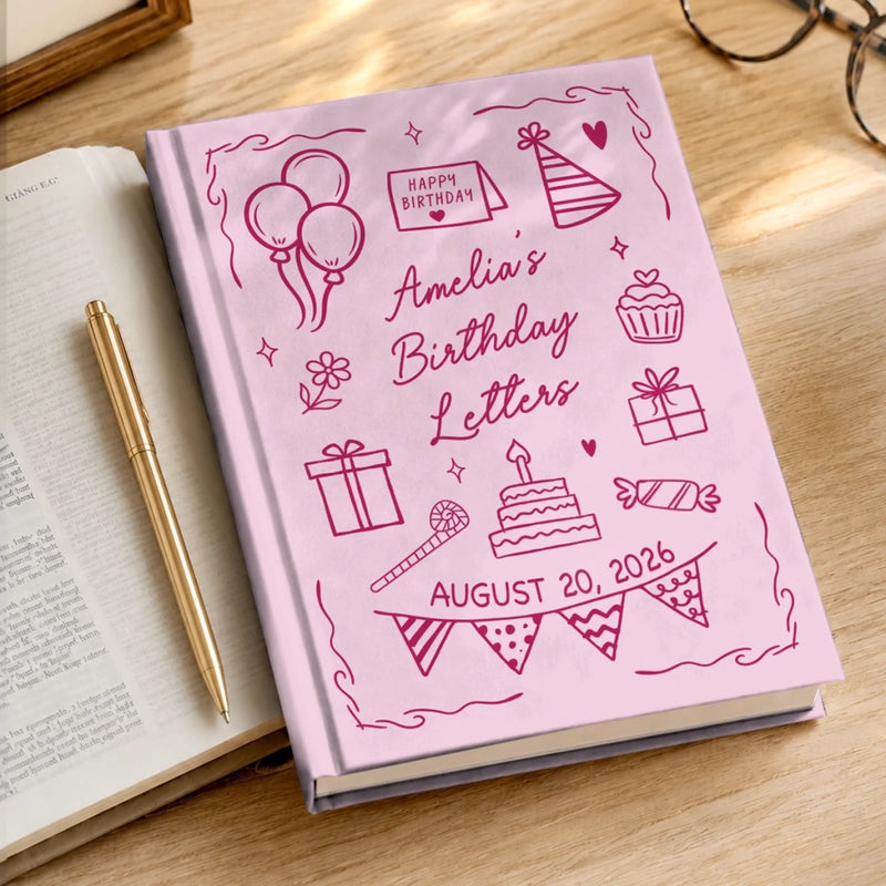 Custom Hardcover Journal - Personalized Birthday Gifts For Men, Women - Forever My Birthday Keepsake
