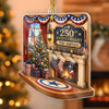 Custom Acrylic Ornament - Personalized America 250th Anniversary Christmas Gifts For Mom, Dad, Brother, Sister - Home Of The Brave Always