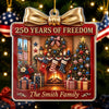 Custom Acrylic Ornament - Personalized America 250th Anniversary Christmas Gifts For Mom, Dad, Brother, Sister - Patriotic Love For Our Country