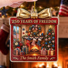 Custom Acrylic Ornament - Personalized America 250th Anniversary Christmas Gifts For Mom, Dad, Brother, Sister - Patriotic Love For Our Country