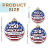 Custom Acrylic Ornament - Personalized America 250th Anniversary Christmas Gifts For Mom, Dad, Brother, Sister - United In Love And Liberty