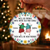 Custom Ceramic Ornament - Personalized Best Friend Christmas Birthday Gifts For Women, Besties, Sisters, BFF - Laughter, Love And Friendship