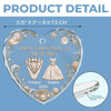 Custom First Christmas Heart Glass Ornament - Personalized Anniversary Christmas Wedding Gifts For Husband And Wife, Him And Her - Ocean Pearl, Eternal Love