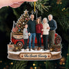 Custom Photo Acrylic Ornament - Personalized Christmas Birthday Gifts For Mom, Dad, Brother, Sister - Blessed With Family And Freedom