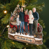 Custom Photo Acrylic Ornament - Personalized Christmas Birthday Gifts For Mom, Dad, Brother, Sister - Blessed With Family And Freedom