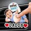 Custom Photo Squishy Acrylic Car Vent Clip - Personalized Birthday Gifts For Dad, New Parents  - Hurry Home, Daddy