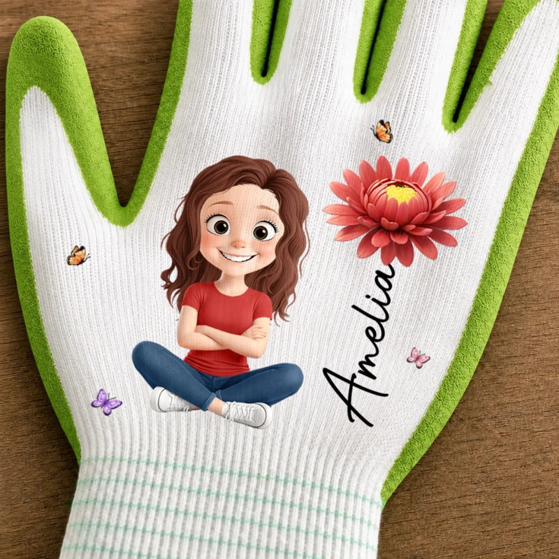Custom Coated Grip Gardening Gloves - Personalized Birthday Garden Gifts For Gardeners - My Daily Blooming Garden